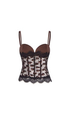 Laurene Lace Sequin Crop Top Flowering Girl