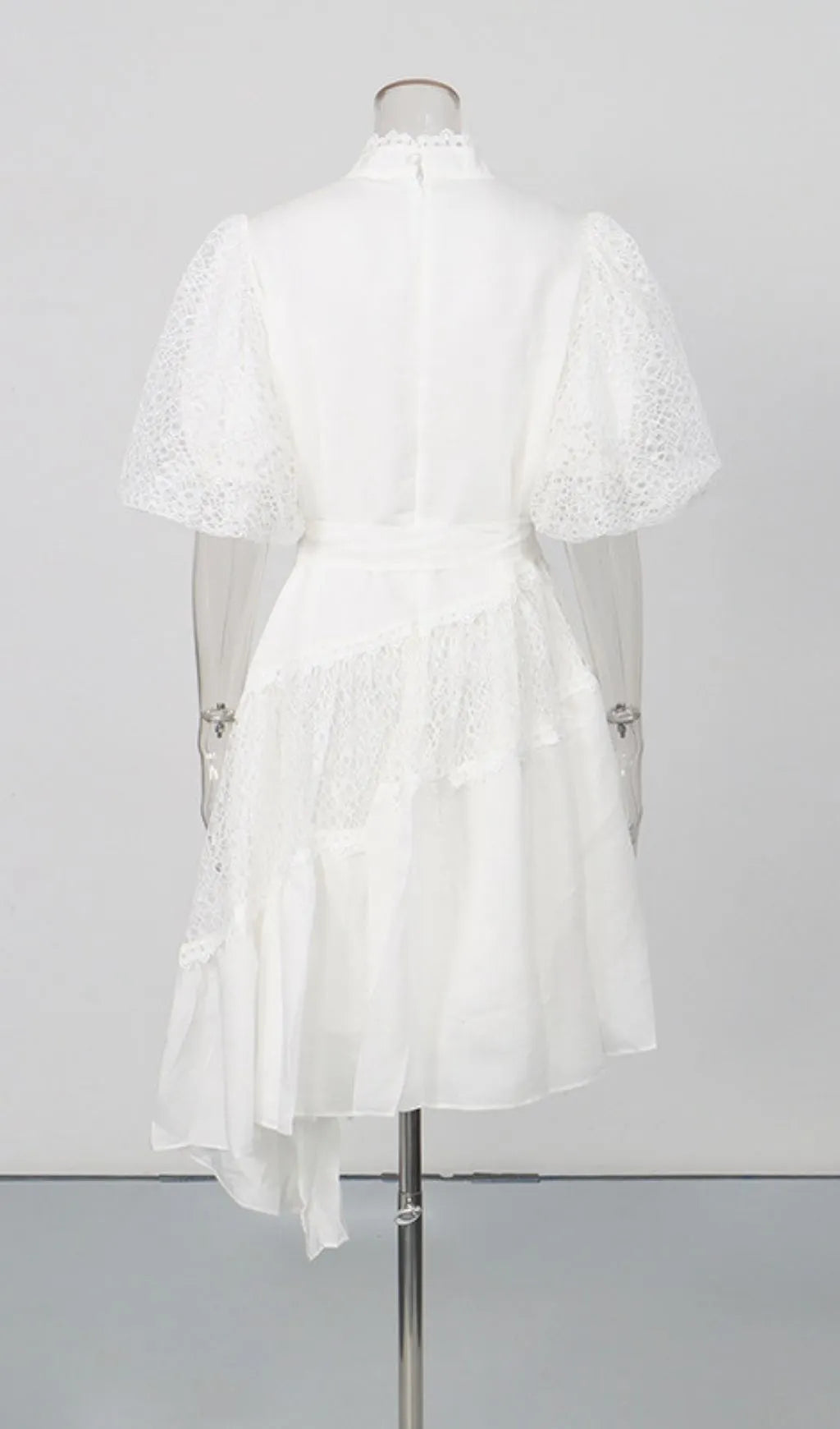 Leonora V-Neck Puff Sleeve Mini Dress Flowering Girl