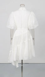 Leonora V-Neck Puff Sleeve Mini Dress Flowering Girl