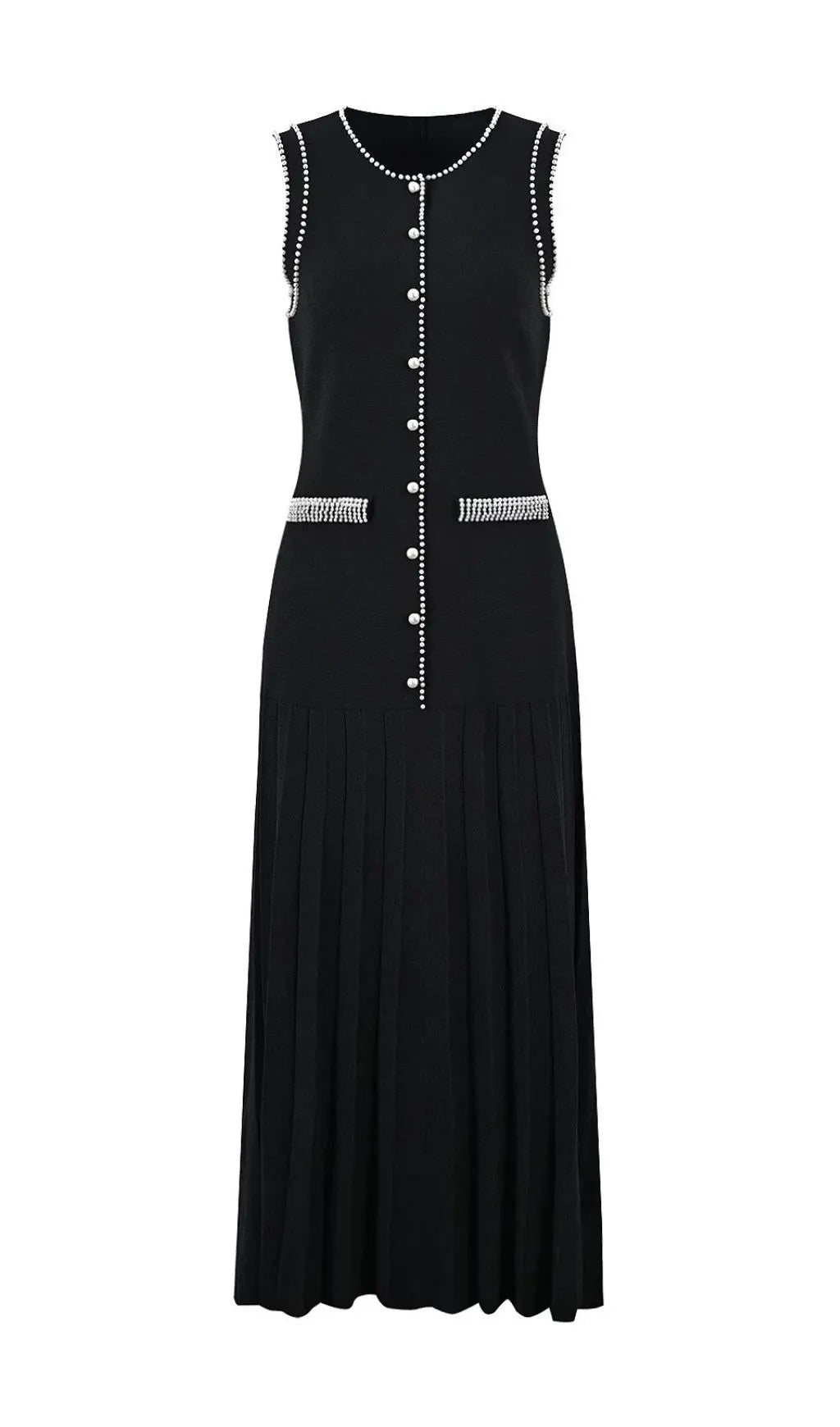 Fatin Black Knit Beaded Cardigan & Midi Dress Flowering Girl