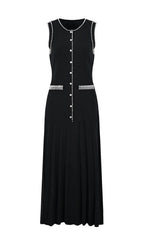 Fatin Black Knit Beaded Cardigan & Midi Dress Flowering Girl