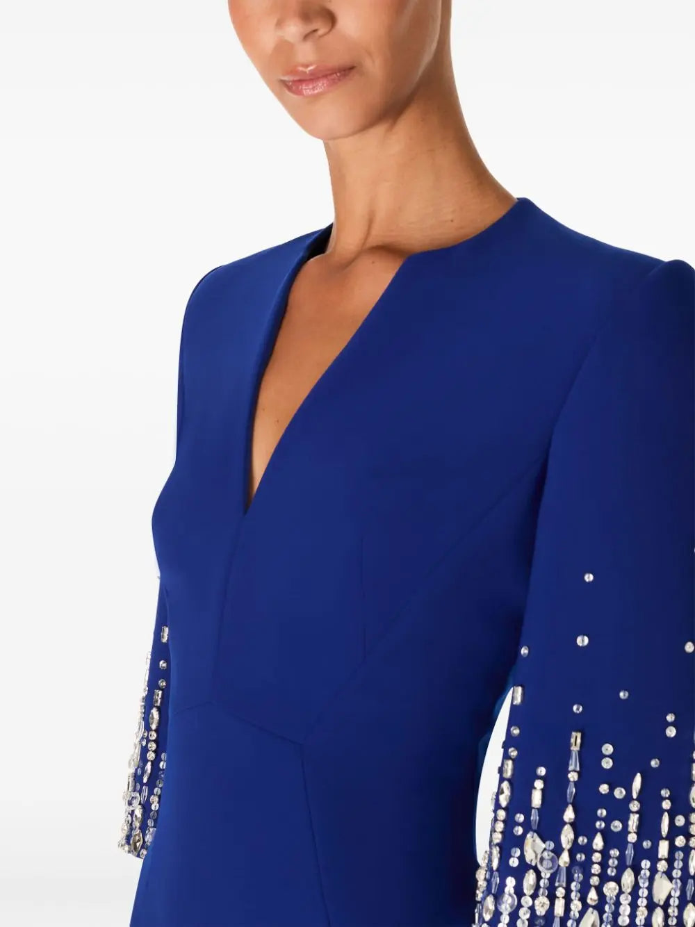 biela v-neck crystal-embellished midi dress in blue Flowering Girl
