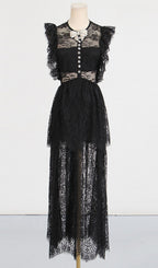 Tiered Lace Maxi Dress Flowering Girl