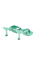 Kyveli Mint Sequin Heels Flowering Girl