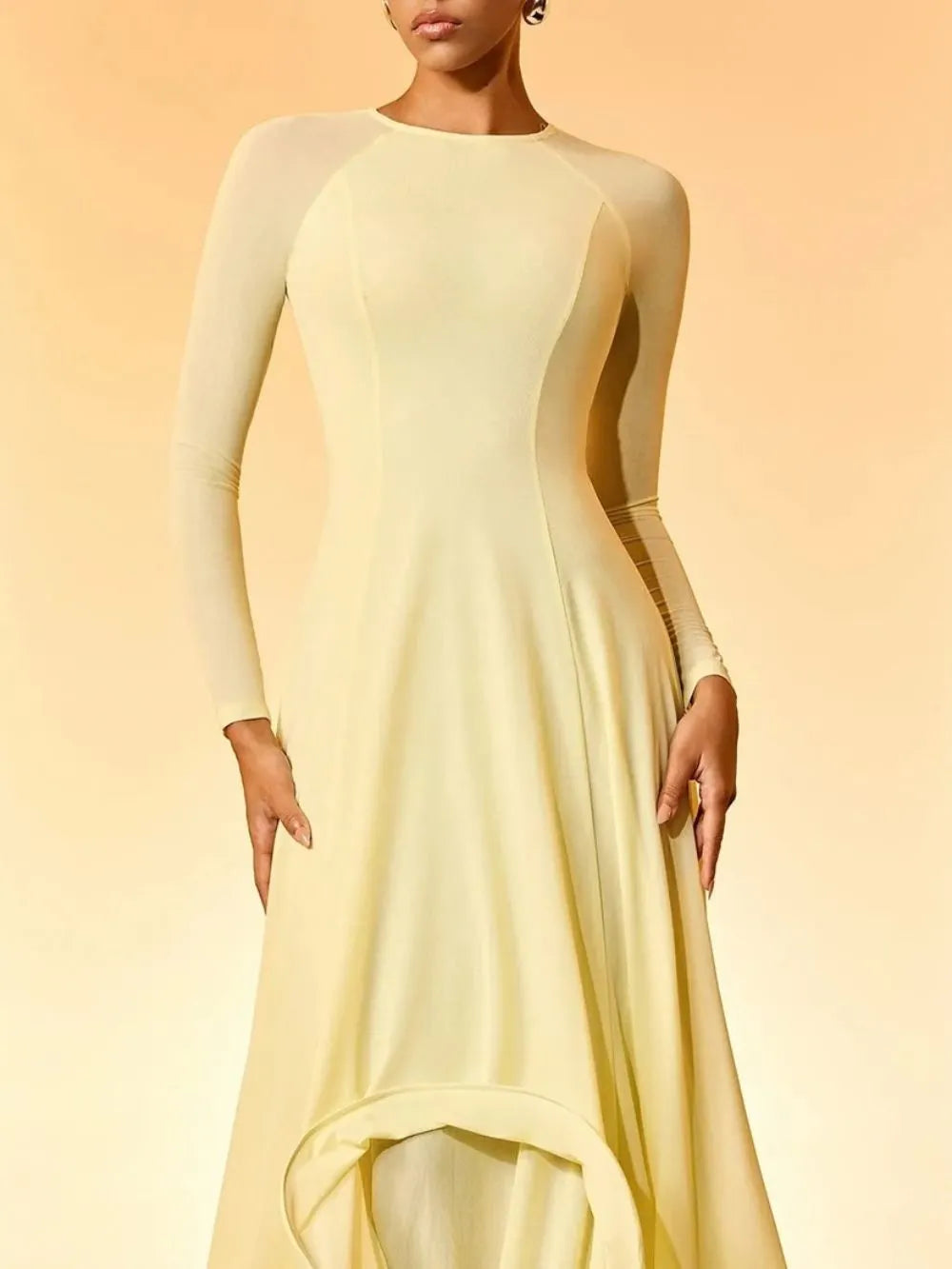Gwyllyn Long Sleeve Ruffle Maxi Dress Flowering Girl