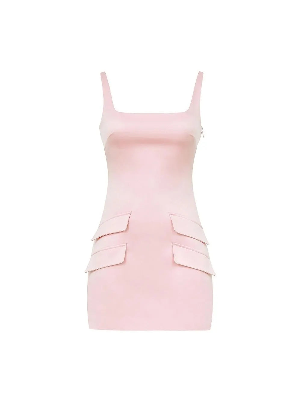 Rose Shadow Satin Sleeveless Mini Dress Flowering Girl