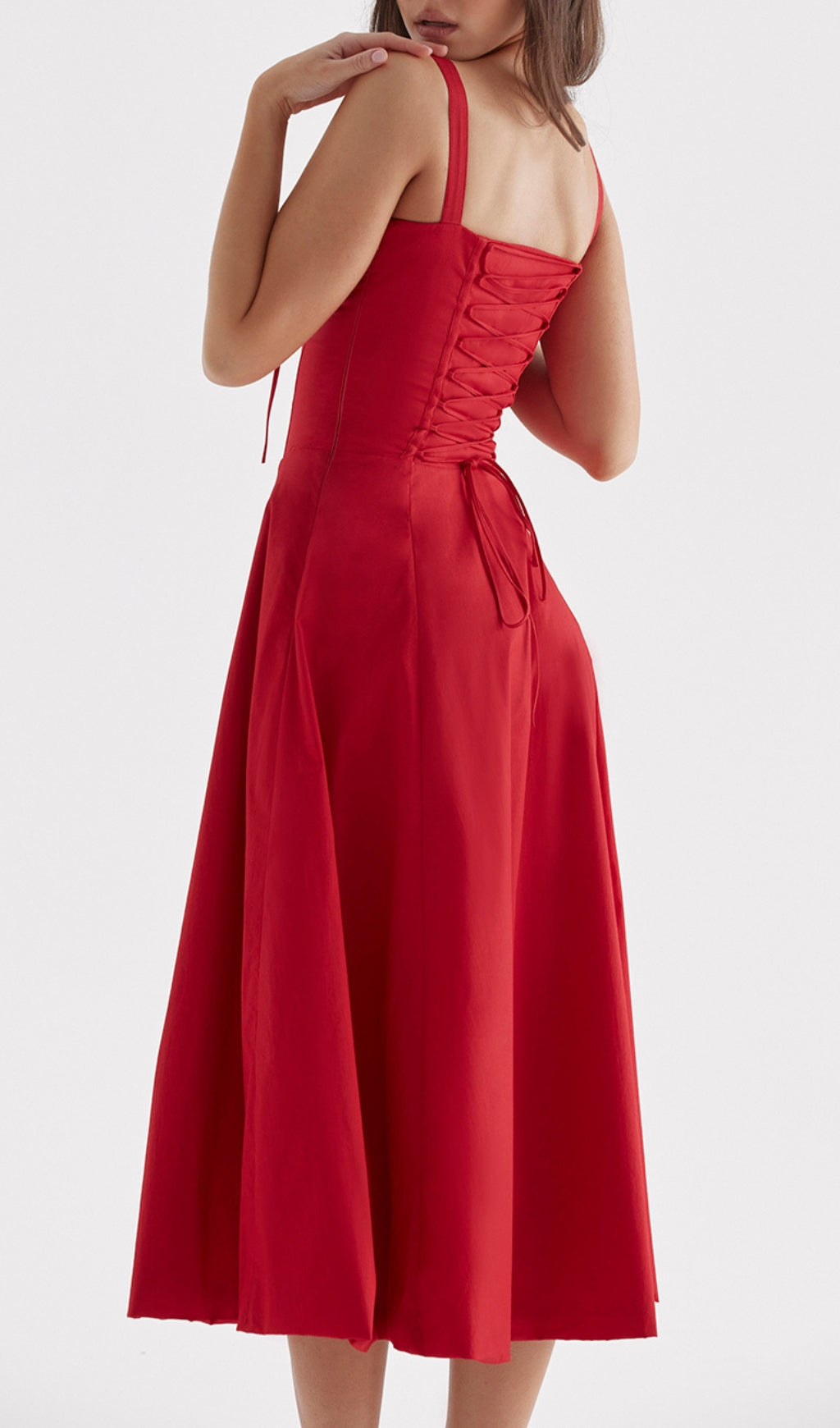 Red Rose Bustier Sundress Flowering Girl