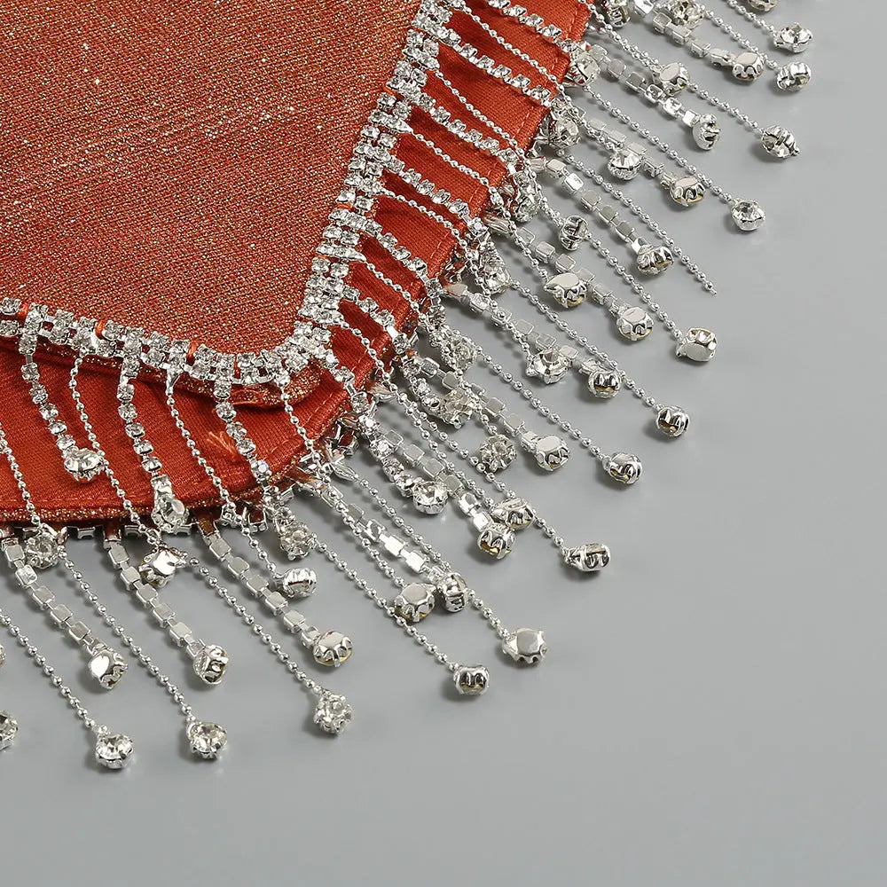 Elodie Rhinestone Set - Orange Flowering Girl