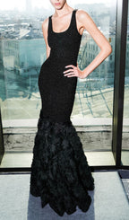 Gowan Black Strappy Flower Maxi Dress Flowering Girl