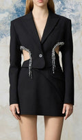 Brenna Diamond Cutout Mini Blazer Dress Flowering Girl