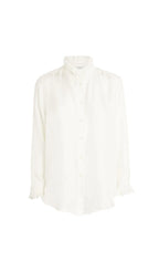 RUFFLED TRIM SILK SHIRT Flowering Girl