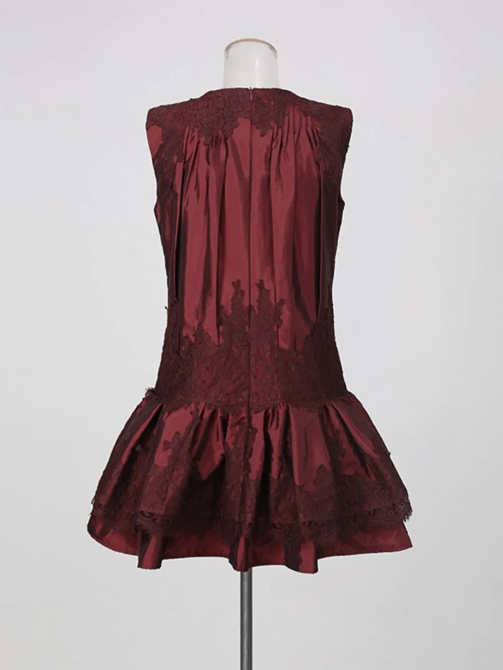 Manda Red Lace Sleeveless Mini Dress Flowering Girl