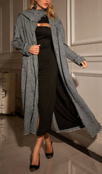 Astrid Collar Houndstooth Coat Flowering Girl
