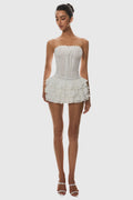 Panue Ruched Strapless Corset Flowering Girl