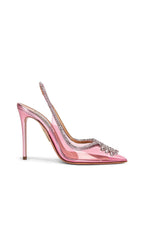 Crystal Cutout Embellished Pumps In Pink Flowering Girl