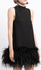 Feather Mini Dress Flowering Girl