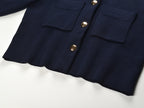 Ruffled Collar Cardigan Flowering Girl