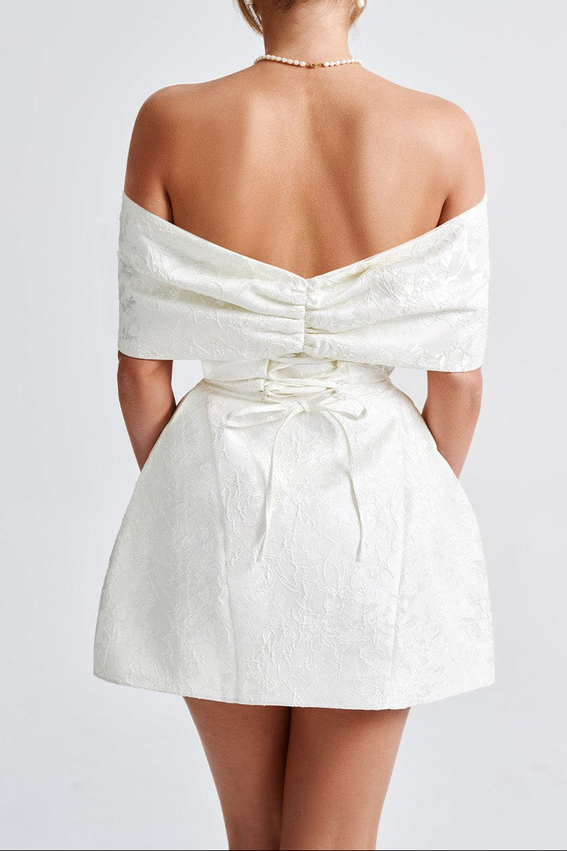 Raquel Mini Dress - Ivory Flowering Girl