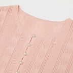 Kiely Pink Knit Two-Piece Set Flowering Girl