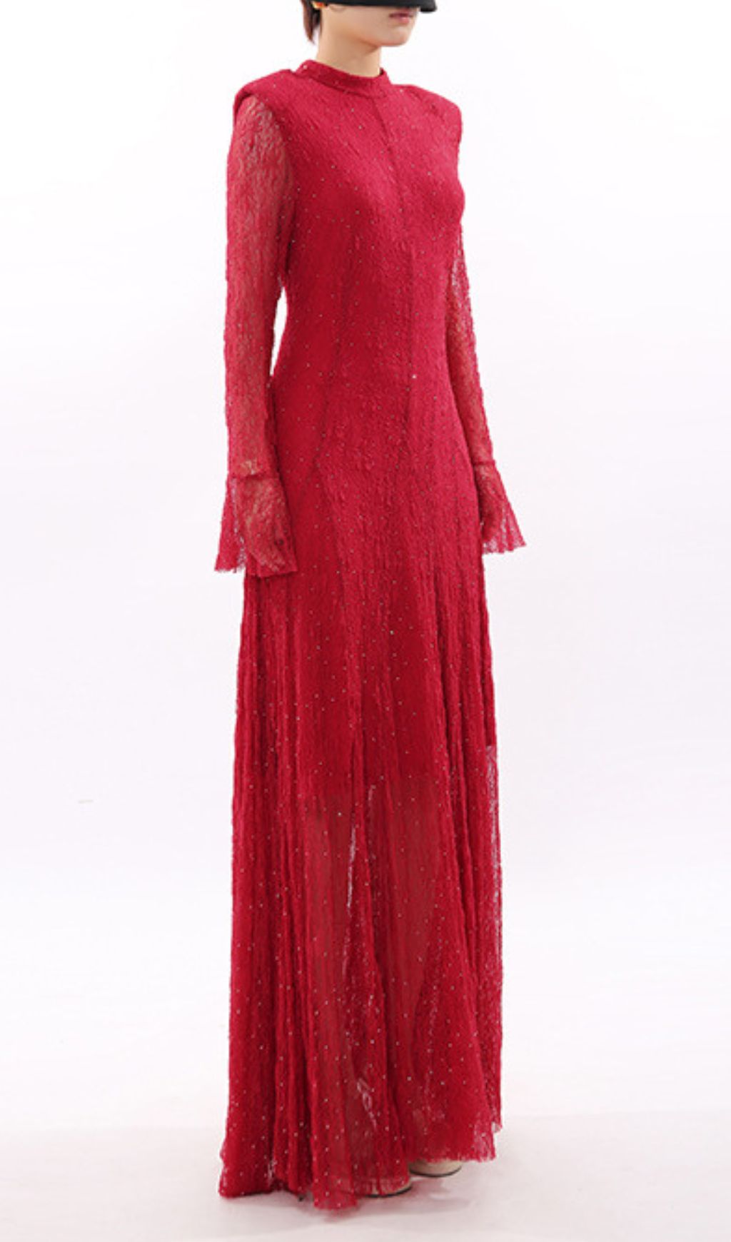 Janus Red Long Sleeve Maxi Dress Flowering Girl