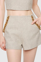 Evangeline Sequin Top In Apricot Flowering Girl