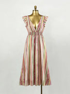 Mavi Striped Midi Dress Flowering Girl