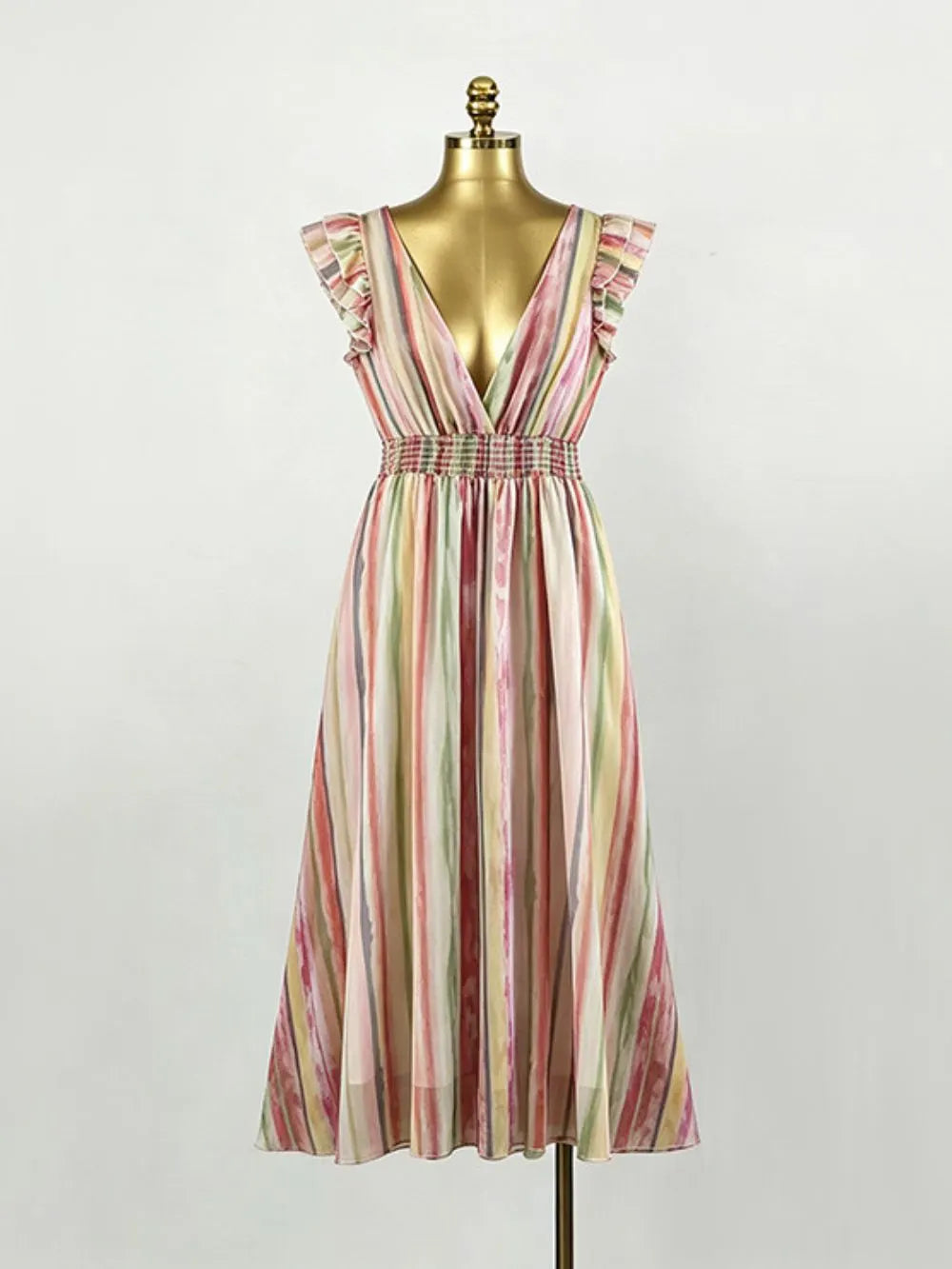 Mavi Striped Midi Dress Flowering Girl
