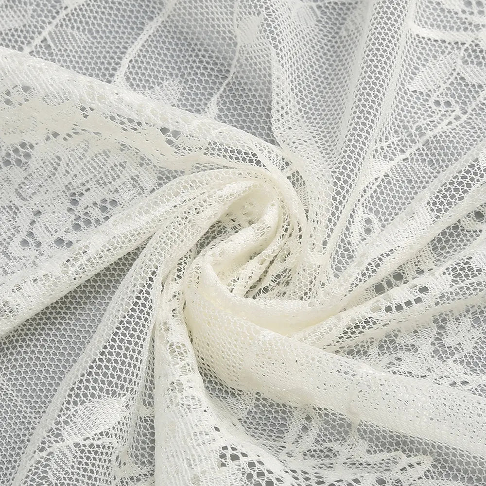 Strapless Draped Lace Bustier Maxi Dress Flowering Girl