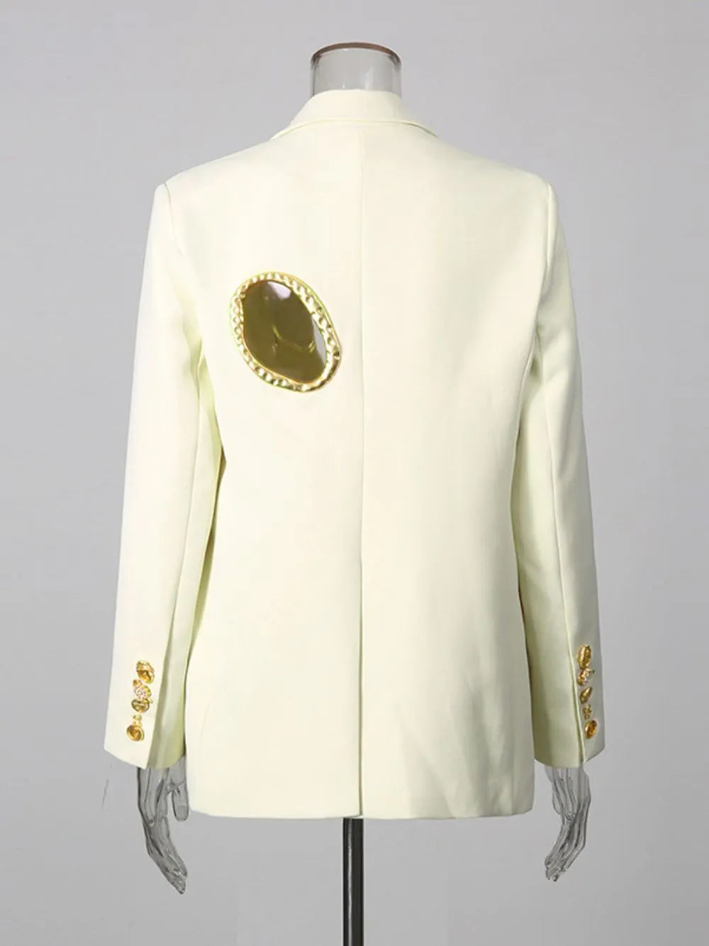 Michiko Metal Hollowed-Out Blazer Flowering Girl
