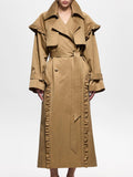 Mulan Khaki Long Trench Coat