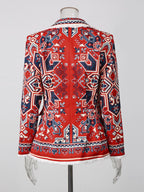 Moxie Red Printed Blazer