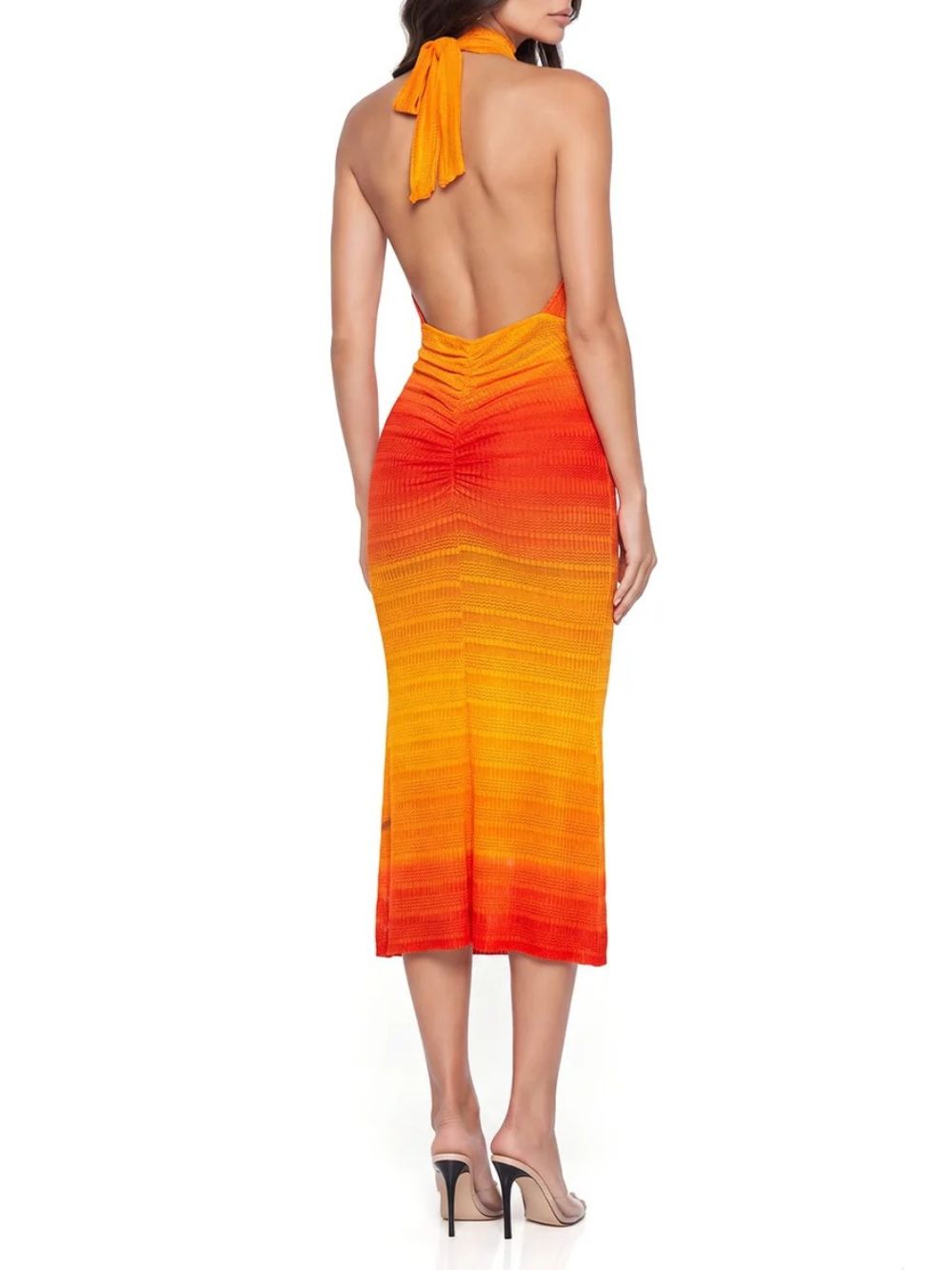 Jarnuq Halterneck Ombre Midi Dress Flowering Girl