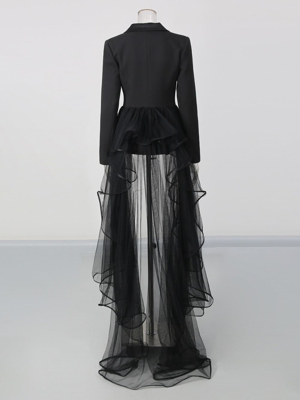 Nabila Black Ruffle Blazer