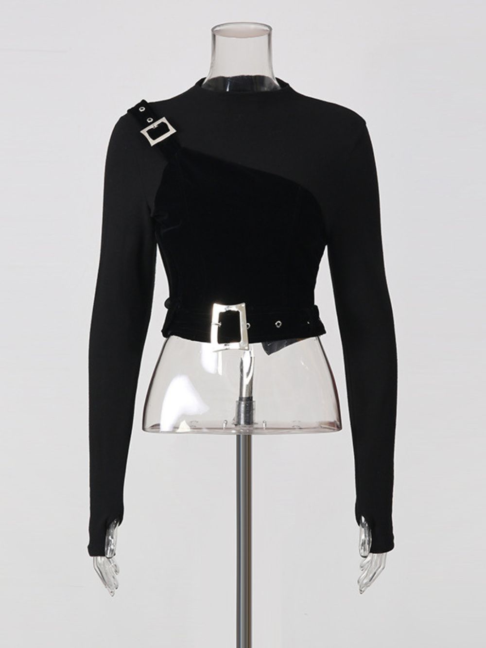 Mishka Black Belt Top