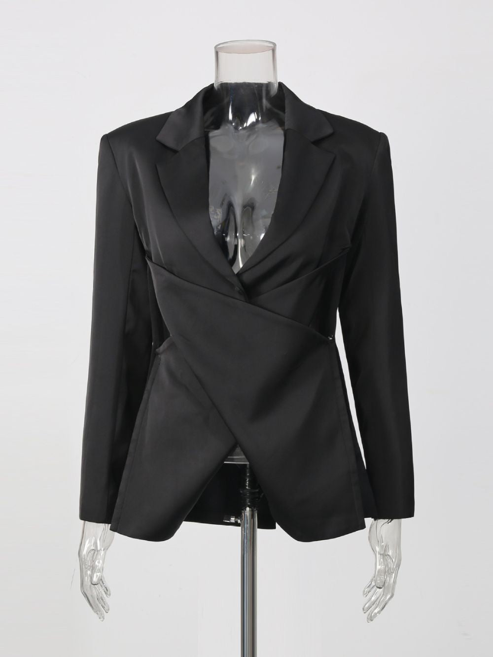 Moriah Black Hollow-Out Blazer