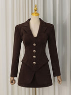 Murray Coffee Corset Skirt Set