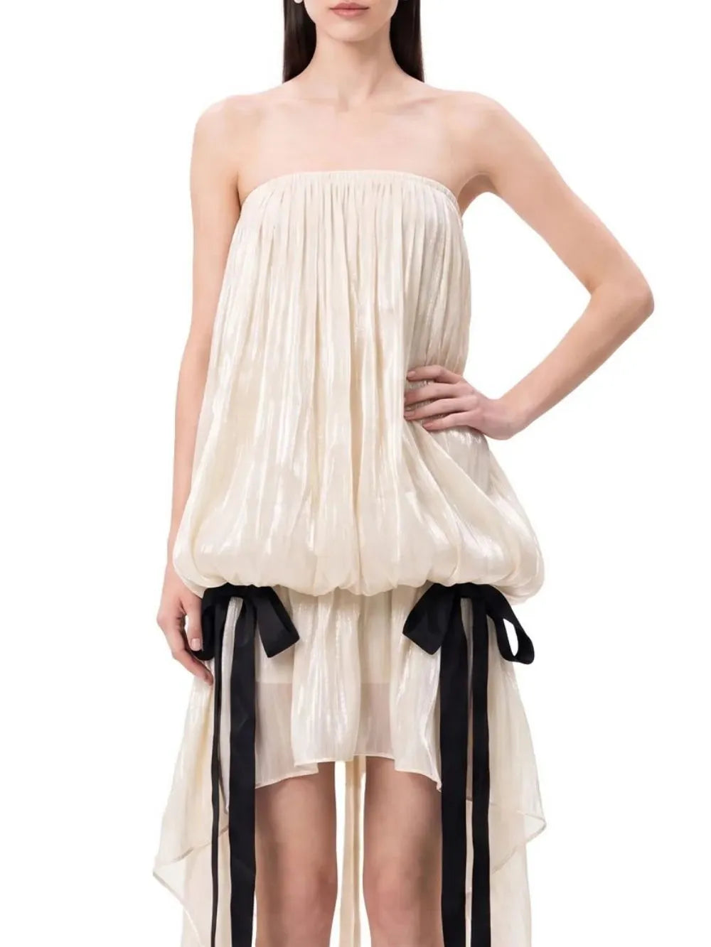 Uldric Strapless Ruched Dress Flowering Girl