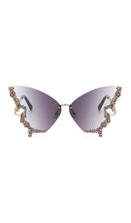 Tierney Grey Butterfly Crystal Sunglasses Flowering Girl