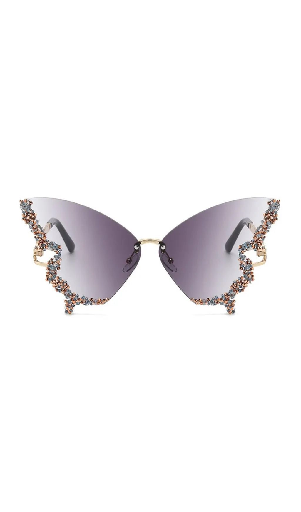 Tierney Grey Butterfly Crystal Sunglasses Flowering Girl