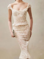 Maye Lace Two-Piece Set Flowering Girl
