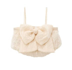 Addison Bownot Top In Ivory Flowering Girl