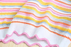 Rainbow Striped Knit Tank Top Flowering Girl