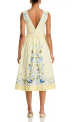 Floral Midi Dress Flowering Girl