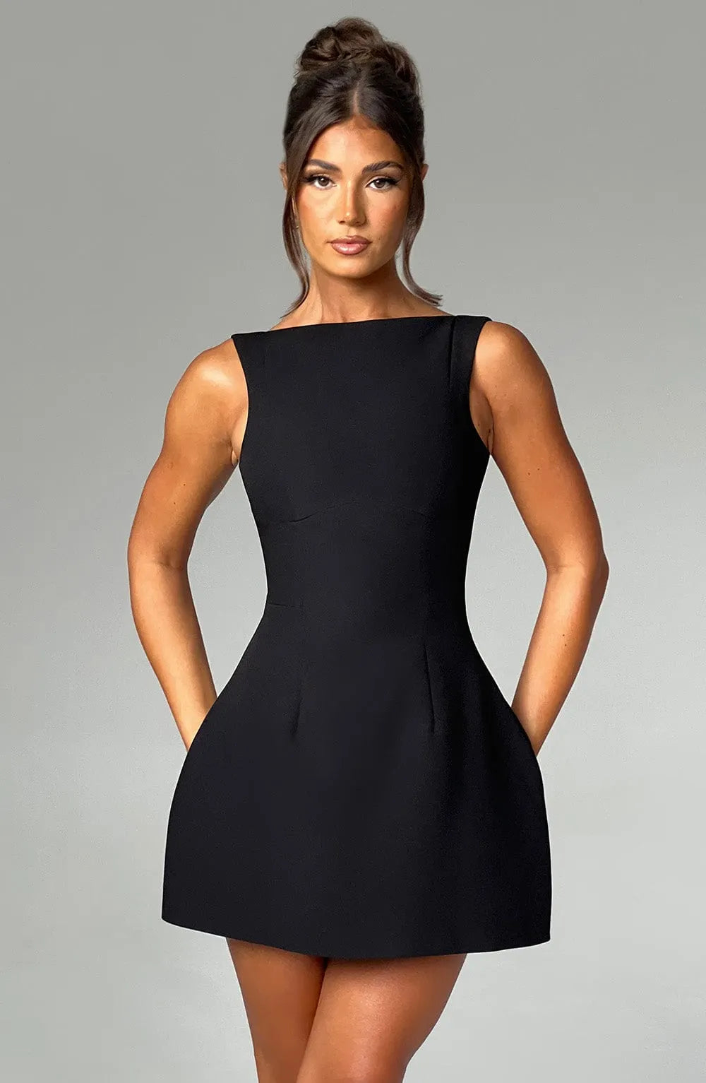Alana Mini Dress - Black Flowering Girl