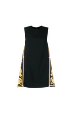 BLACK BAROCCO SHIFT MINI DRESS Flowering Girl