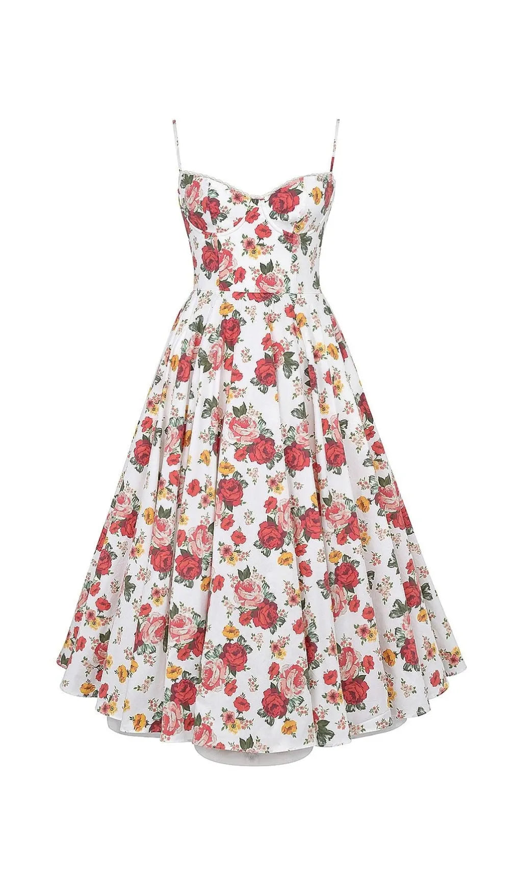 Aqua Rose Print Tulle Midi Dress Flowering Girl