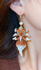 Denis Koi Earrings Flowering Girl