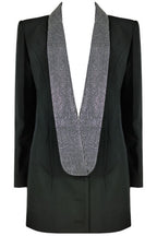 Scarlett Crystal Embellished Cutout Blazer Dress - Black Flowering Girl