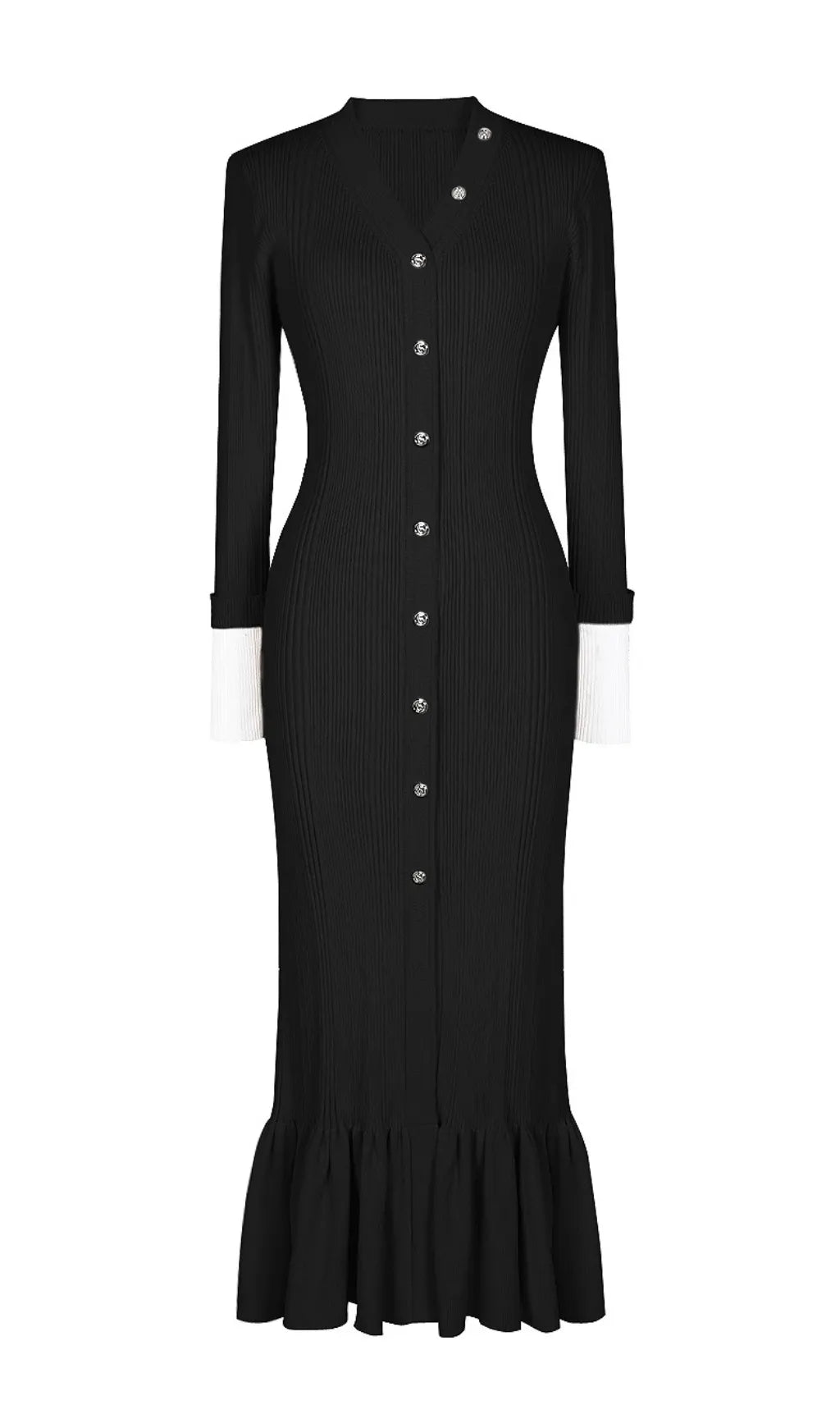 Elin Long Sleeve Knit Maxi Dress Flowering Girl