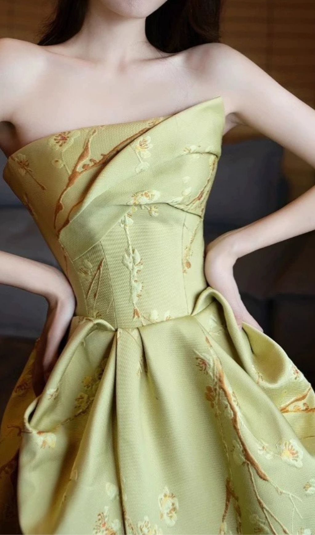 Fang Strapless Flower Maxi Dress Flowering Girl